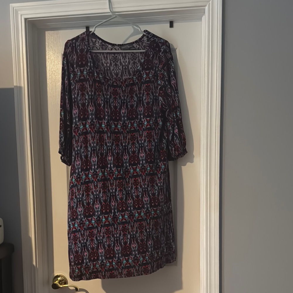 Elegant Multicolor Patterned Dress